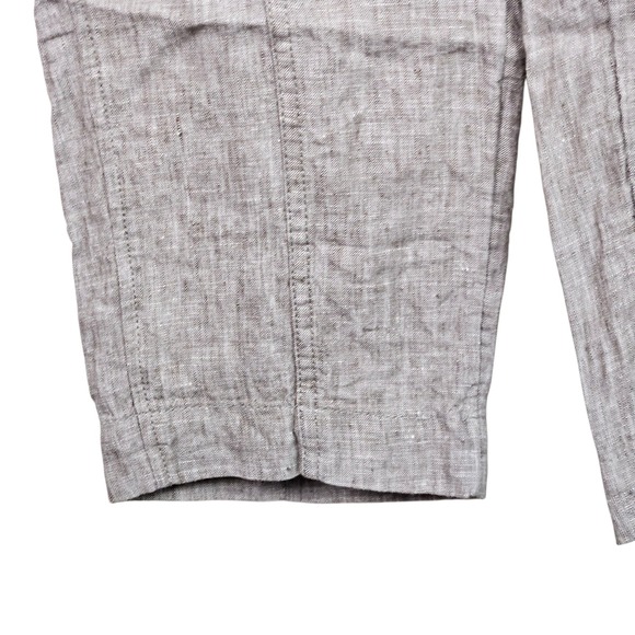 Athleta Women's Linen Pants Drawstring Waist Brown Size M - Picture 7 of 11